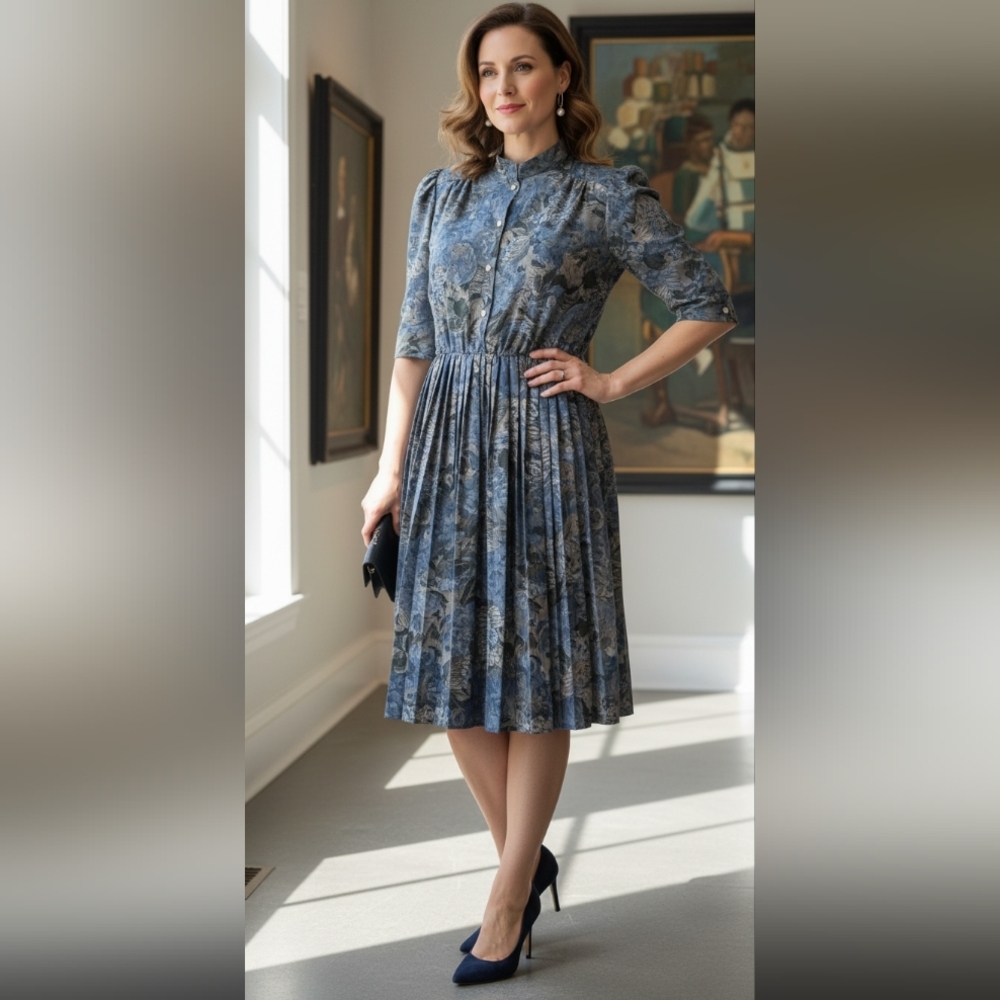 Vintage Dress with pearl buttons (California Looks)